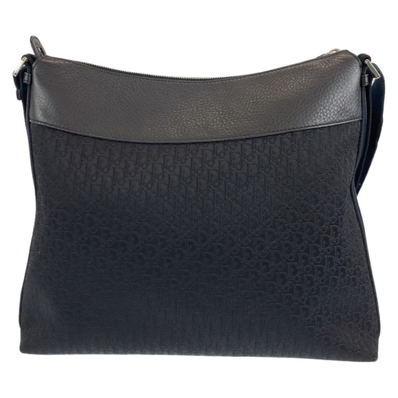 CHRISTIAN DIOR Trotter Oblique Black Silver Hardware Shoulder Bag - Picture 3 of 10